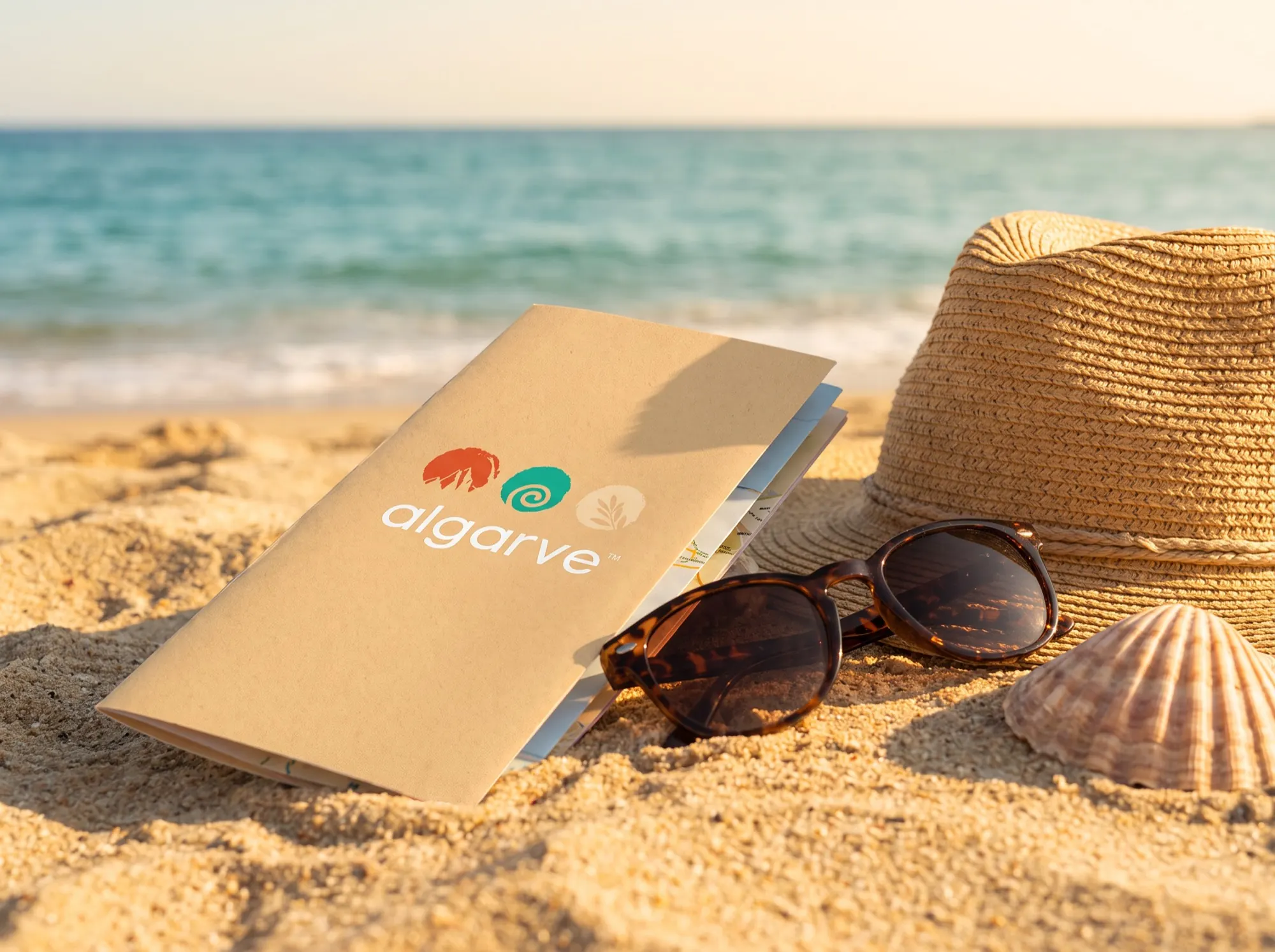 The visitor map, on the beach.