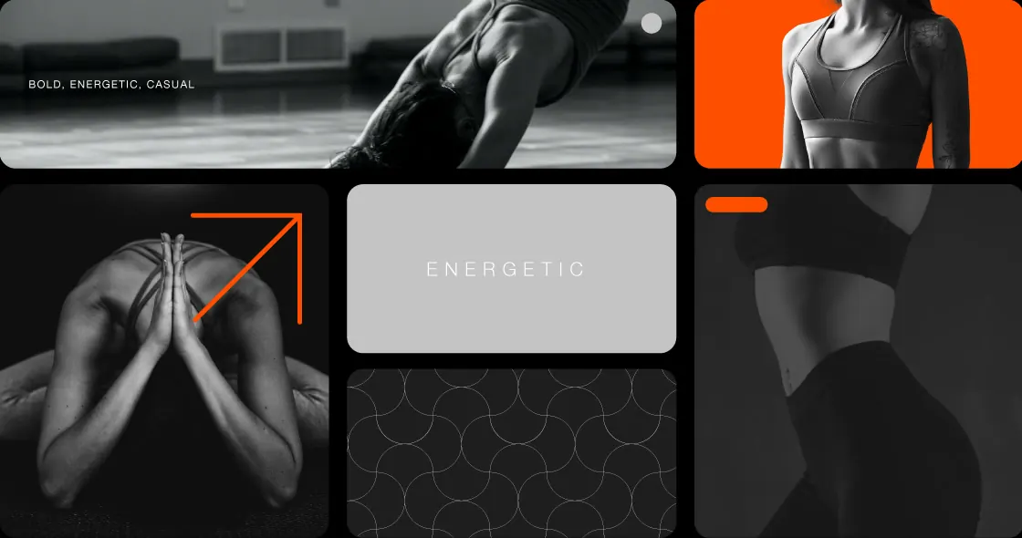 Moodboard: bold, energetic, casual.
